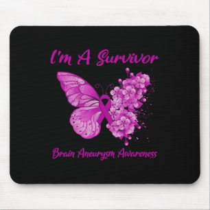 Tapis De Souris Papillon Je Suis Un Survivant Sensibilisation à l'