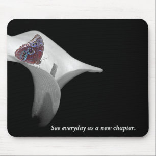 Tapis De Souris Papillon morpho commun sur Lily