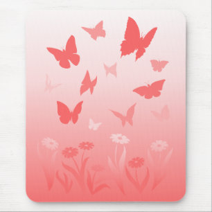 Tapis De Souris Papillon Mousepad Keepsaké Papillon rose Cadeau