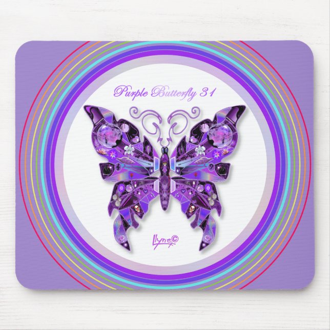 Tapis De Souris Papillon pourpre 31 Pad souris (Devant)