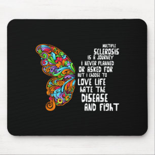Tapis De Souris Papillon Ruban Orange Sclérose en Plaques