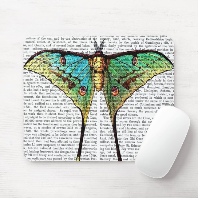 Tapis De Souris Papillon vibrant (Avec souris)