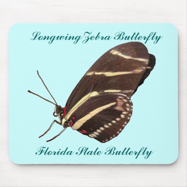 Tapis De Souris Papillon zèbre de Floride (Devant)
