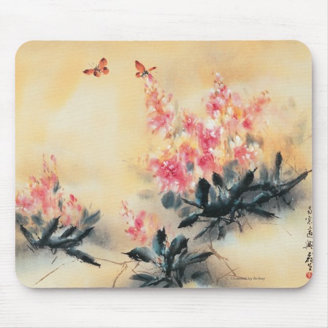 Tapis De Souris Papillons au printemps (Devant)