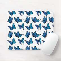 Papillons bleus Abstraits sans fil numérique