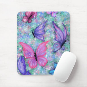 Tapis De Souris Papillons Colorés en Vol - Joie