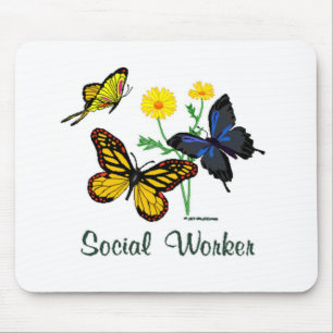 Tapis De Souris Papillons d'assistant social