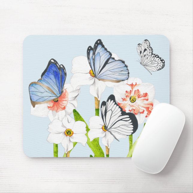 Tapis De Souris Papillons sur une souris (B) (Avec souris)