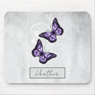 Tapis De Souris Papillons violets brillants