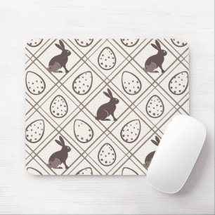 Tapis De Souris Pâques carreaux marron  