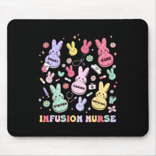 Tapis De Souris Pâques Infusion Infirmière Bunny Pédiatrique Chemo
