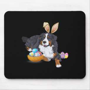 Tapis De Souris Pâques Mignon Chien de Montagne de Berne Amoureux
