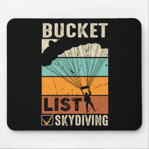 Tapis De Souris Parachute Jump Skydiver Instructor Bucket Listes S