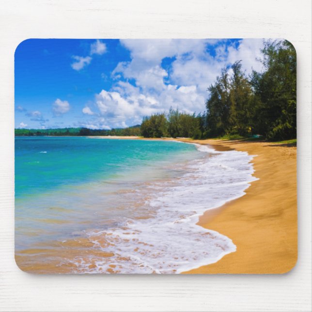 Tapis De Souris Paradis de plage tropical, Hawaï (Devant)