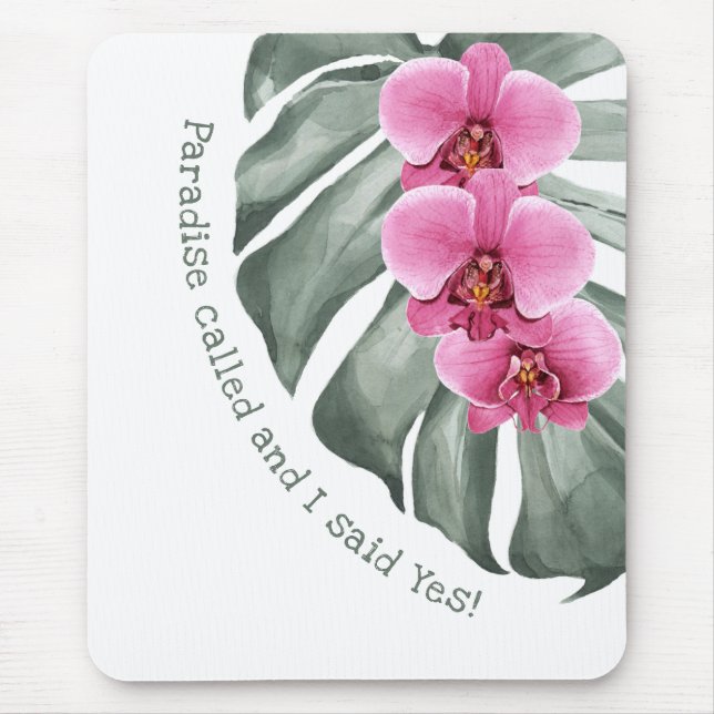 Tapis De Souris Paradis tropical floral géant (Devant)