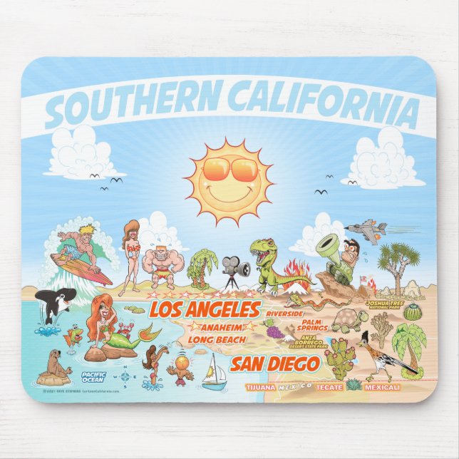 Tapis De Souris Paradise de la plage de Californie du Sud (Devant)