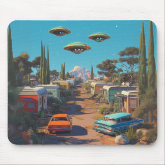 Tapis De Souris Parc de remorques UFO Retro