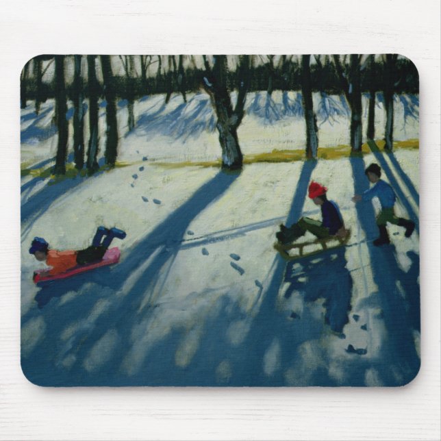 Tapis De Souris Parc Derby de Sledging Allestree de garçons (Devant)