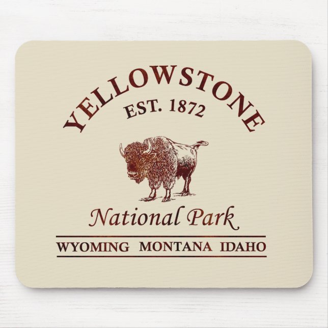 Tapis De Souris Parc national de Yellowstone (Devant)