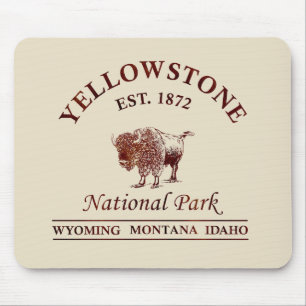 Tapis De Souris Parc national de Yellowstone vintage