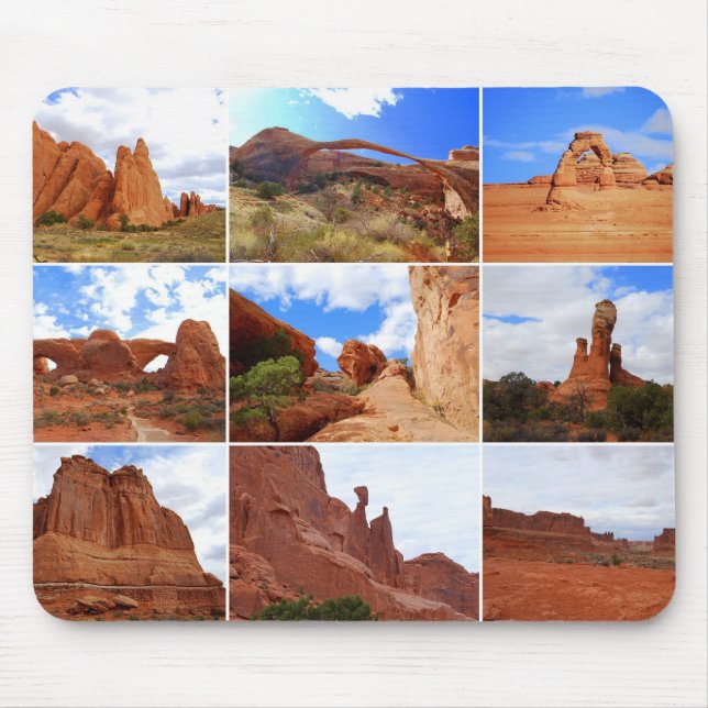 Tapis De Souris Parc national des Arches, Utah, Collage Mousepad (Devant)