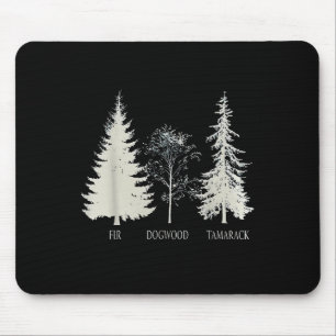 Tapis De Souris Parc national du Fir Dogwood Tamarack Vintage Tree
