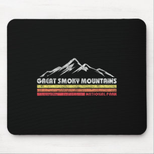 Tapis De Souris Parc national rétro des Great Smoky Mountains pour