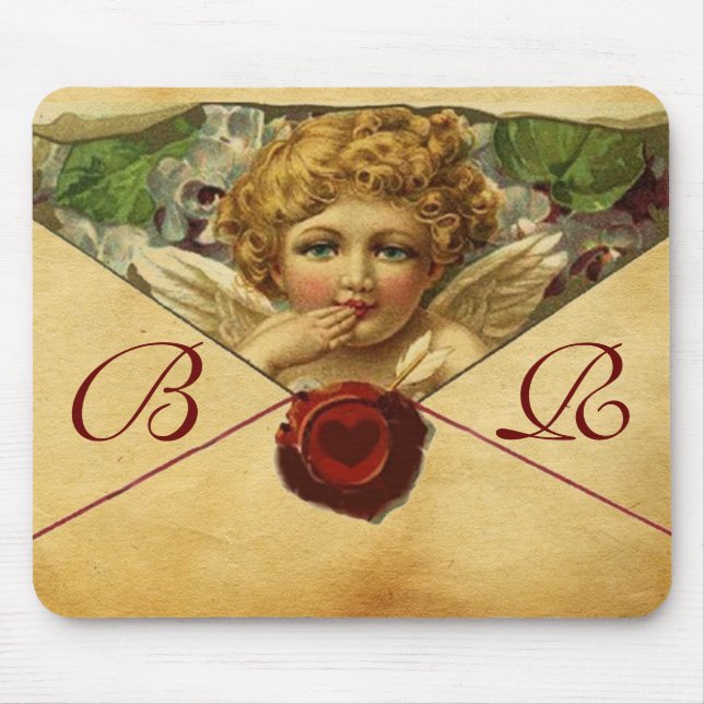 TAPIS DE SOURIS PARCHEMENT DE SCELLULAIRE DE CIRE DU COEUR D'ANGE  (Devant)
