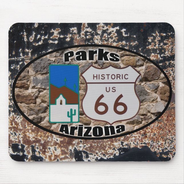 Tapis De Souris Parcs historiques Arizona de l'itinéraire 66 des (Devant)