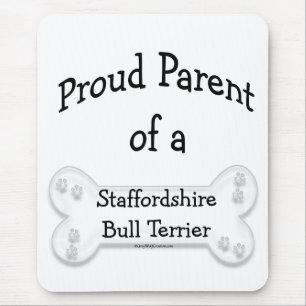 Tapis De Souris Parent fier de bull-terrier du Staffordshire