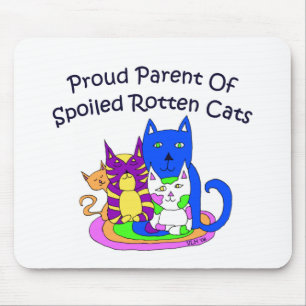 Tapis De Souris Parent fier des chats putréfiés corrompus