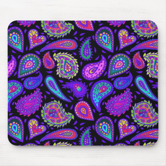 Tapis De Souris Parfaitement Paisley Violet (Devant)