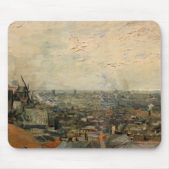 Tapis De Souris Paris depuis Montmartre par Vincent van Gogh (Devant)
