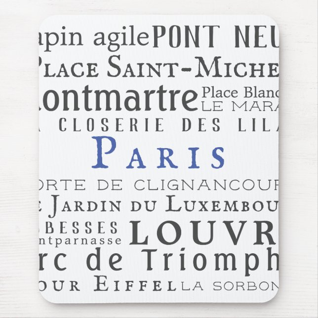 Tapis De Souris Paris et ses monuments (Devant)