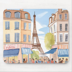Tapis De Souris Paris France Tour Eiffel Aquarelle Voyage