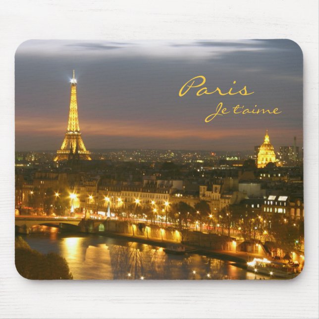 Tapis De Souris Paris la nuit (Devant)