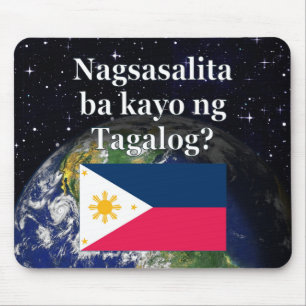 Tapis De Souris Parlez-vous le tagalog ? en tagalog. Drapeau et Te