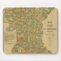 Paroisse carte de Baton Rouge est, Louisiane