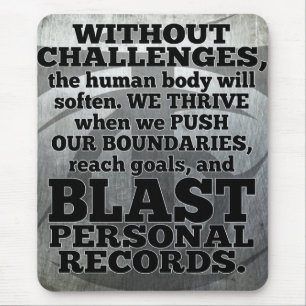 Tapis De Souris Paroles inspirantes - Défis et objectifs