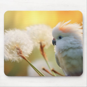 Tapis De Souris Parrot Oiseau sauvage Animal Tranquille Paix