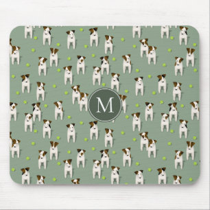 Tapis De Souris Parson Jack Russells chiens balles de tennis sauge
