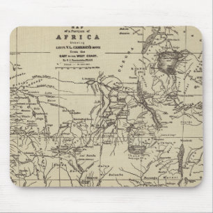 Tapis De Souris Partie de carte d'itinéraire de l'Afrique  