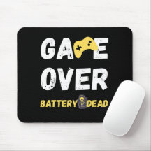 Partie Terminée Batterie Déchargée Design Drôle de