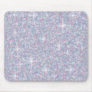 Tapis De Souris parties scintillant blanche irisée