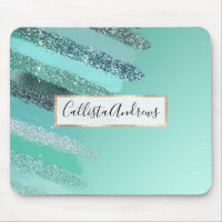 Parties scintillant bleu vert Aquamarine Brosses p