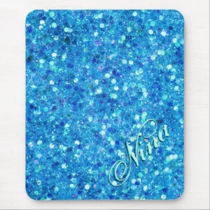 Tapis De Souris Parties scintillant bleue Mousepad
