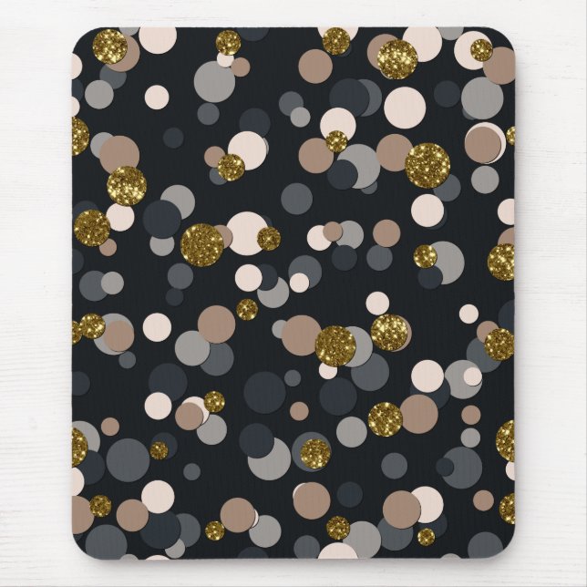 Tapis De Souris Parties scintillant Confetti Peach, Maple, Grey an (Devant)