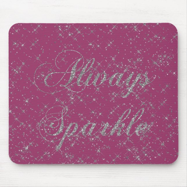 Tapis De Souris Parties scintillant en argent étincelante (Devant)