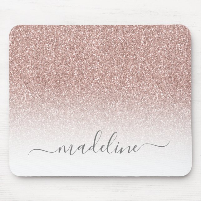 Tapis De Souris Parties scintillant en or rose vif (Devant)
