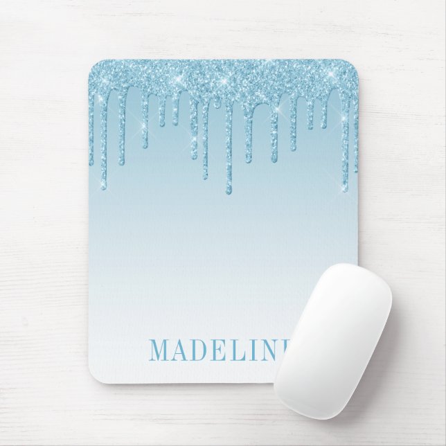 Tapis De Souris Parties scintillant moderne moderne tendance Bleu  (Avec souris)
